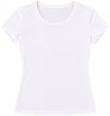 Fitted white crew-neck tee