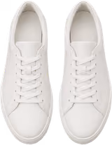 Minimal white leather sneakers